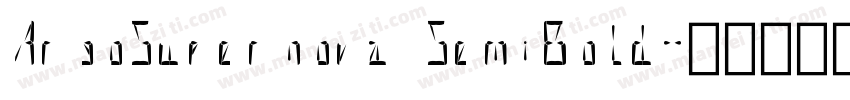 ArgoSupernova SemiBold字体转换